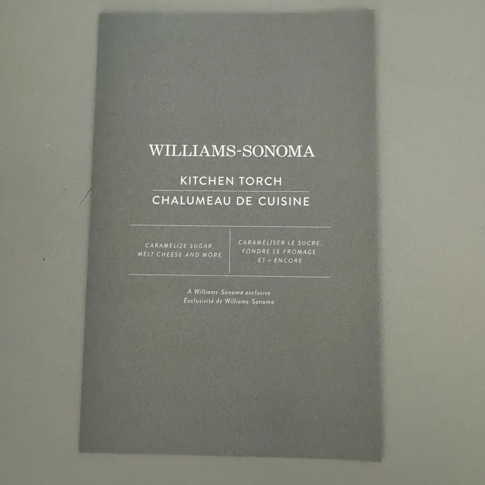 NWT Williams Sonoma Culinary Kitchen Torch Chalumeau De Cuisine